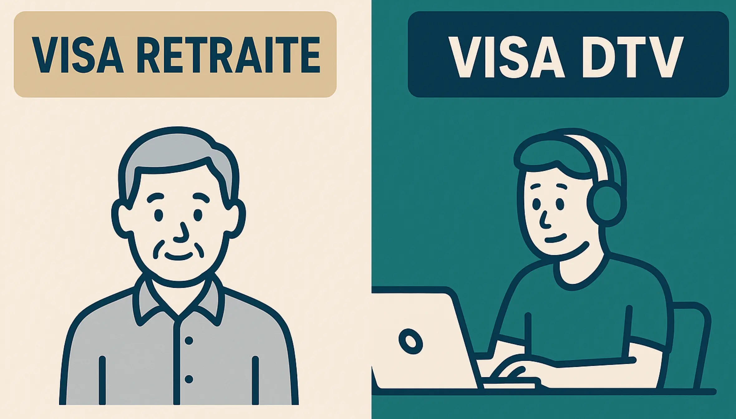 Visa Retraite VS Visa DTV : quel est le plus adapté pour les plus de 50 ans ?